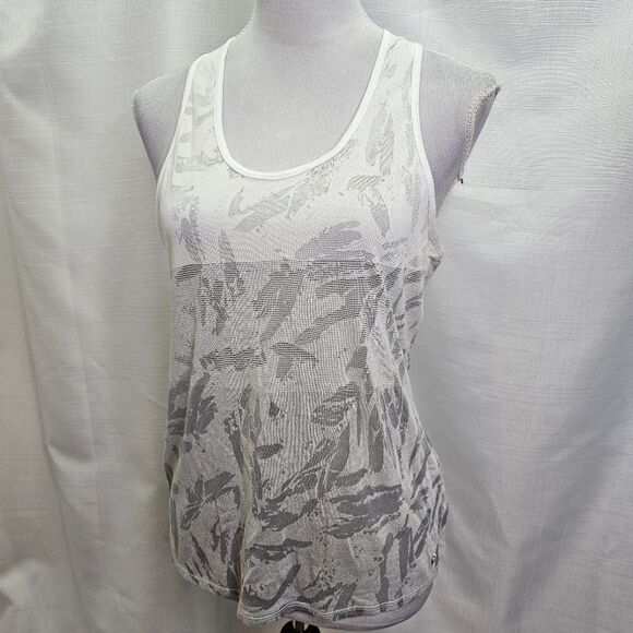 Fabletics White and Gray Alexis Burnout Racerback Tank Size XXS (0-2) - Picture 5 of 11